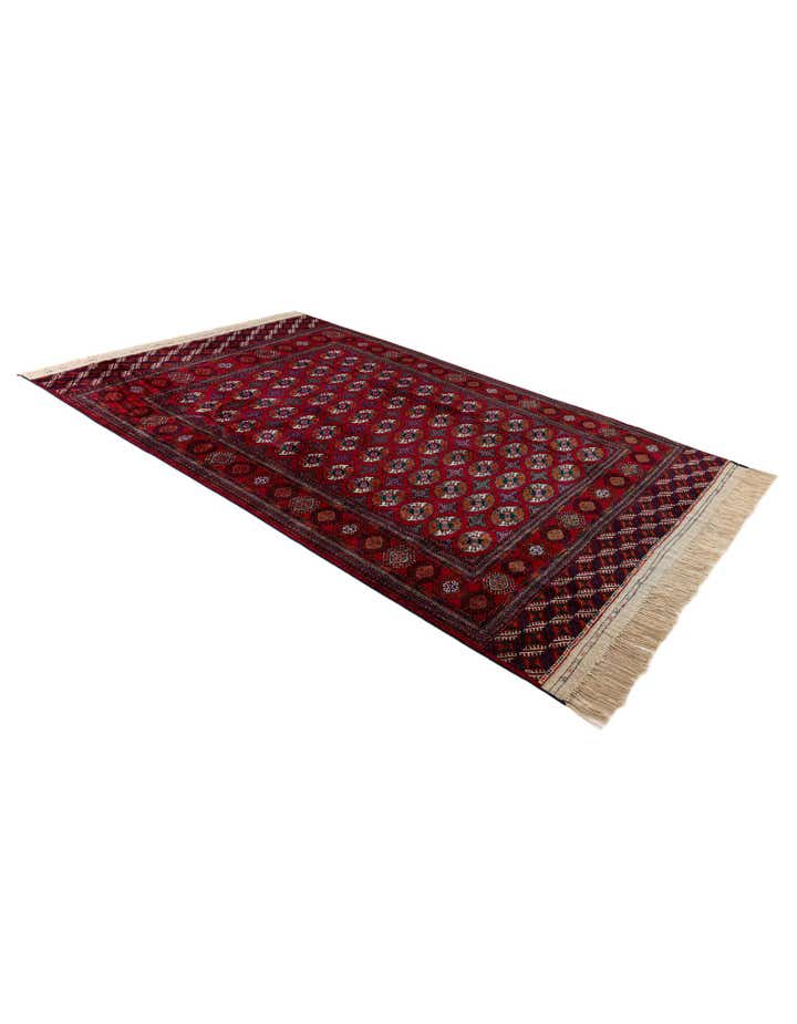 6' x 9' Hand Knotted Torkaman Persian Wool Rug