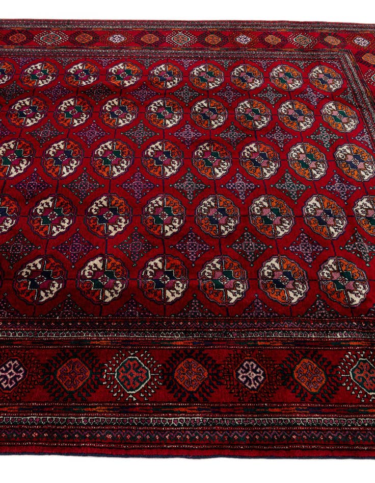 Detail image of 6' x 9'  Hand Knotted Torkaman Persian Wool Rug