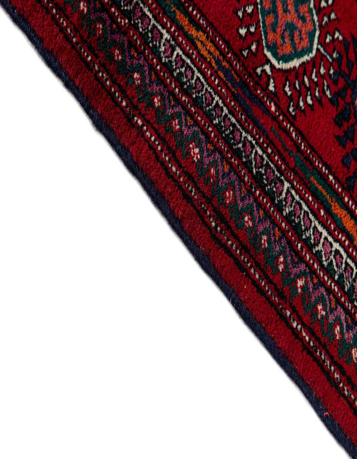 Detail image of 6' x 9'  Hand Knotted Torkaman Persian Wool Rug