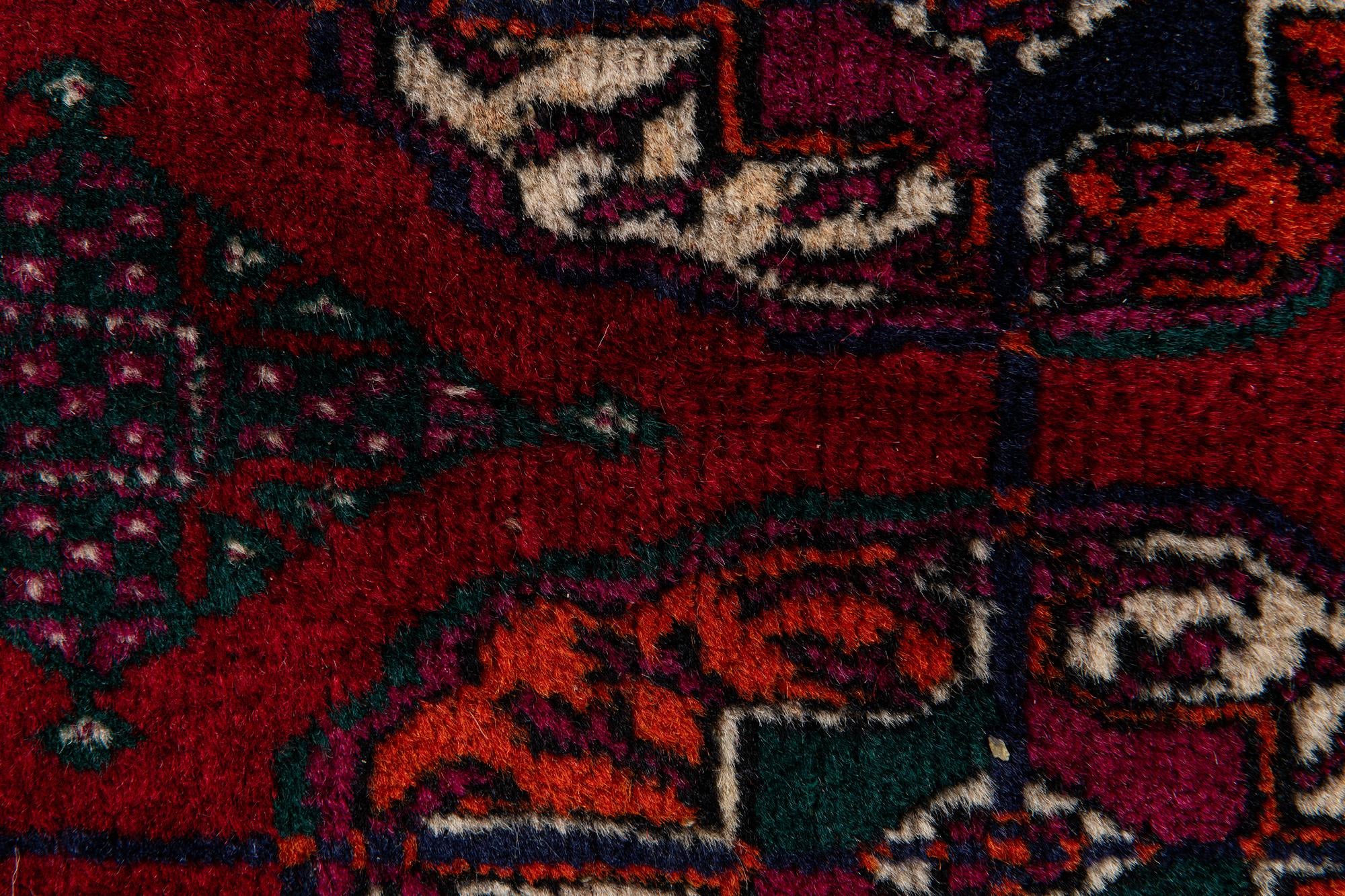 6' x 9' Hand Knotted Torkaman Persian Wool Rug