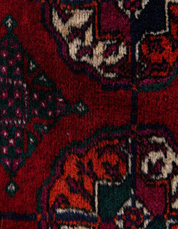 Detail image of 6' x 9'  Hand Knotted Torkaman Persian Wool Rug