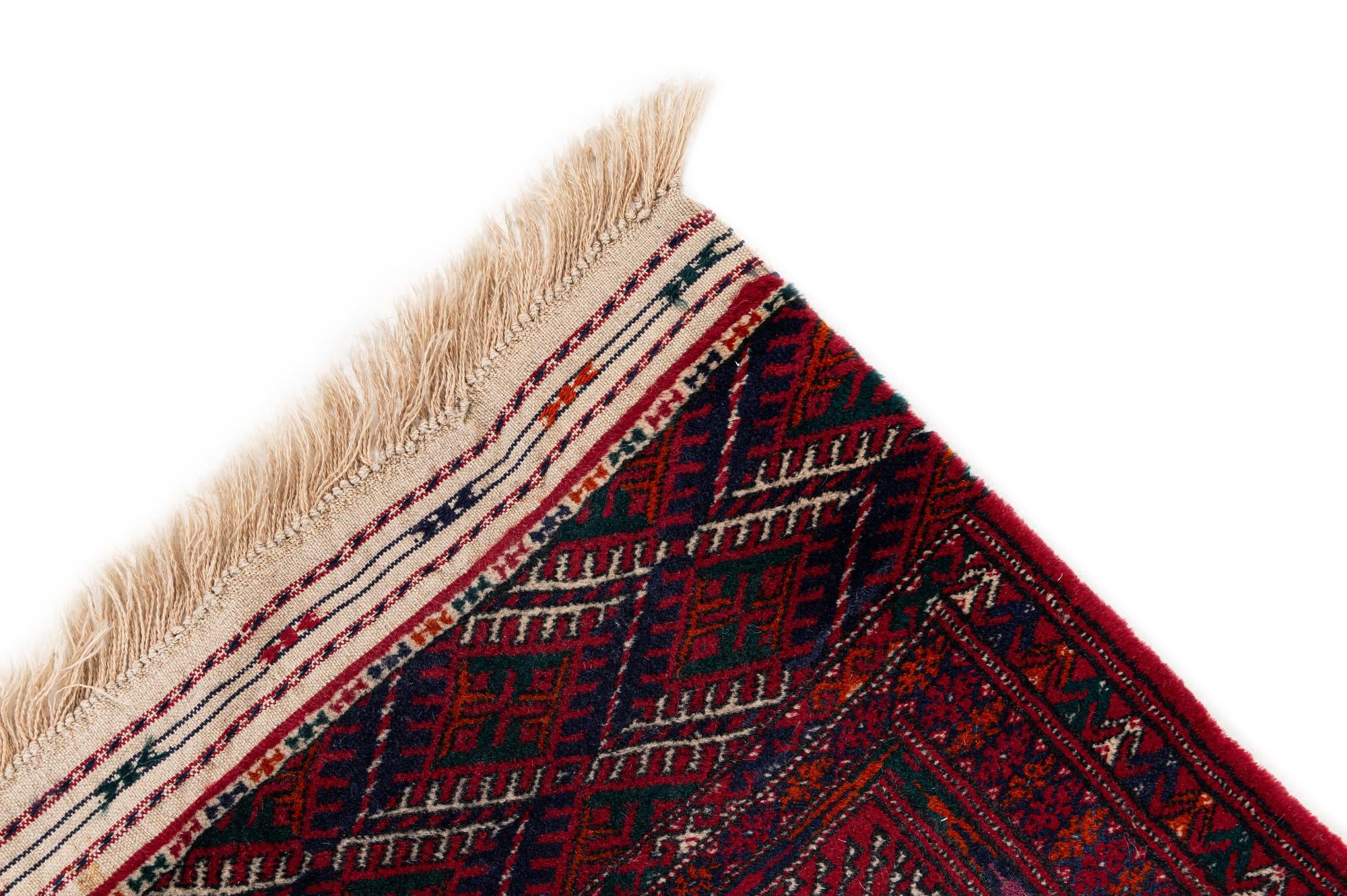 6' 7 x 10' 1 Hand Knotted Torkaman Persian Wool Rug