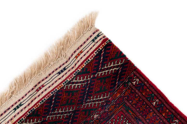 6' 7 x 10' 1 Hand Knotted Torkaman Persian Wool Rug