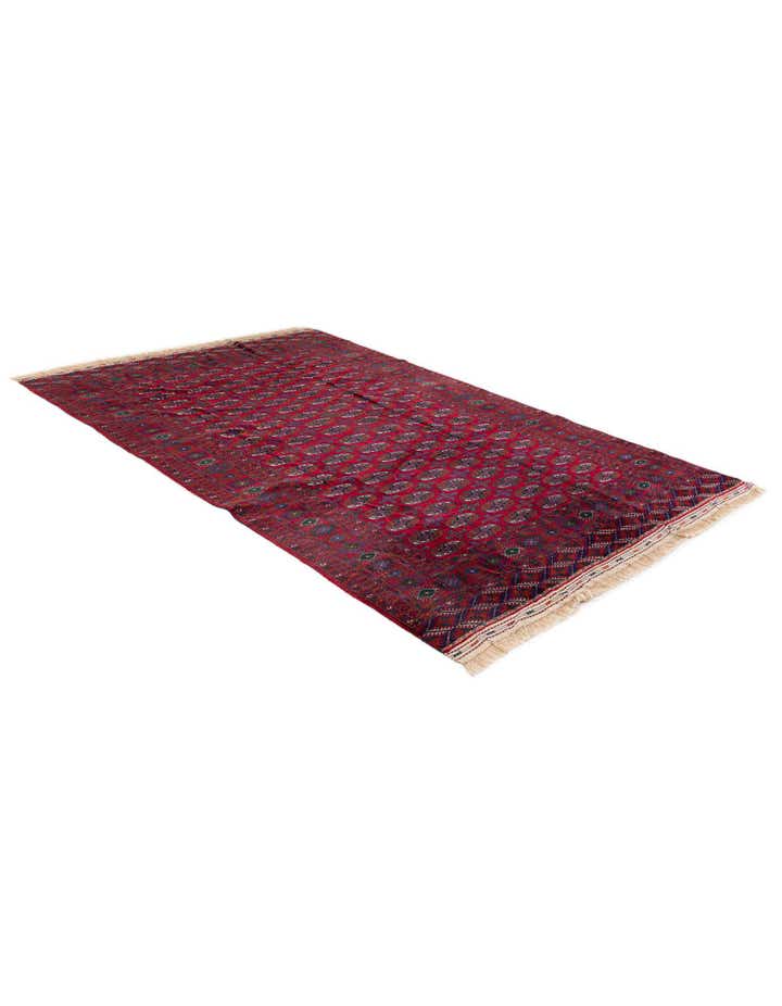 6' 7 x 10' 1 Hand Knotted Torkaman Persian Wool Rug