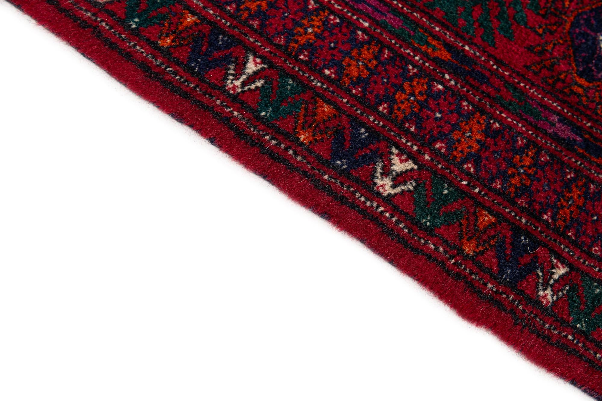 6' 7 x 10' 1 Hand Knotted Torkaman Persian Wool Rug
