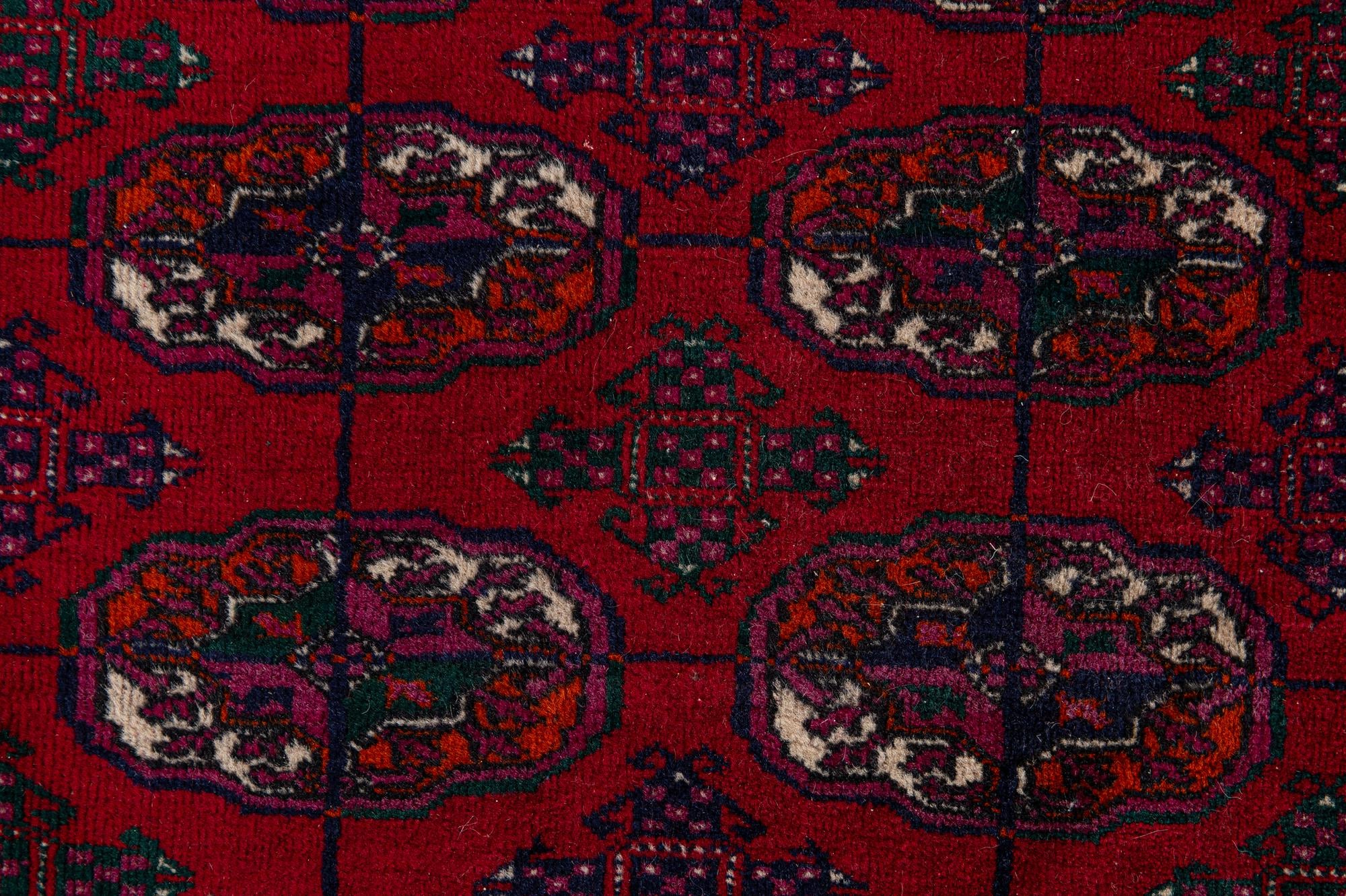 6' 7 x 10' 1 Hand Knotted Torkaman Persian Wool Rug