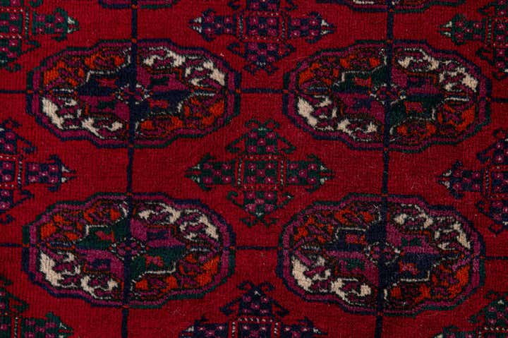 6' 7 x 10' 1 Hand Knotted Torkaman Persian Wool Rug