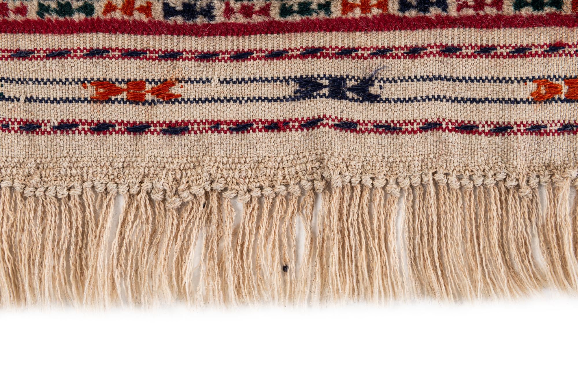 6' 7 x 10' 1 Hand Knotted Torkaman Persian Wool Rug
