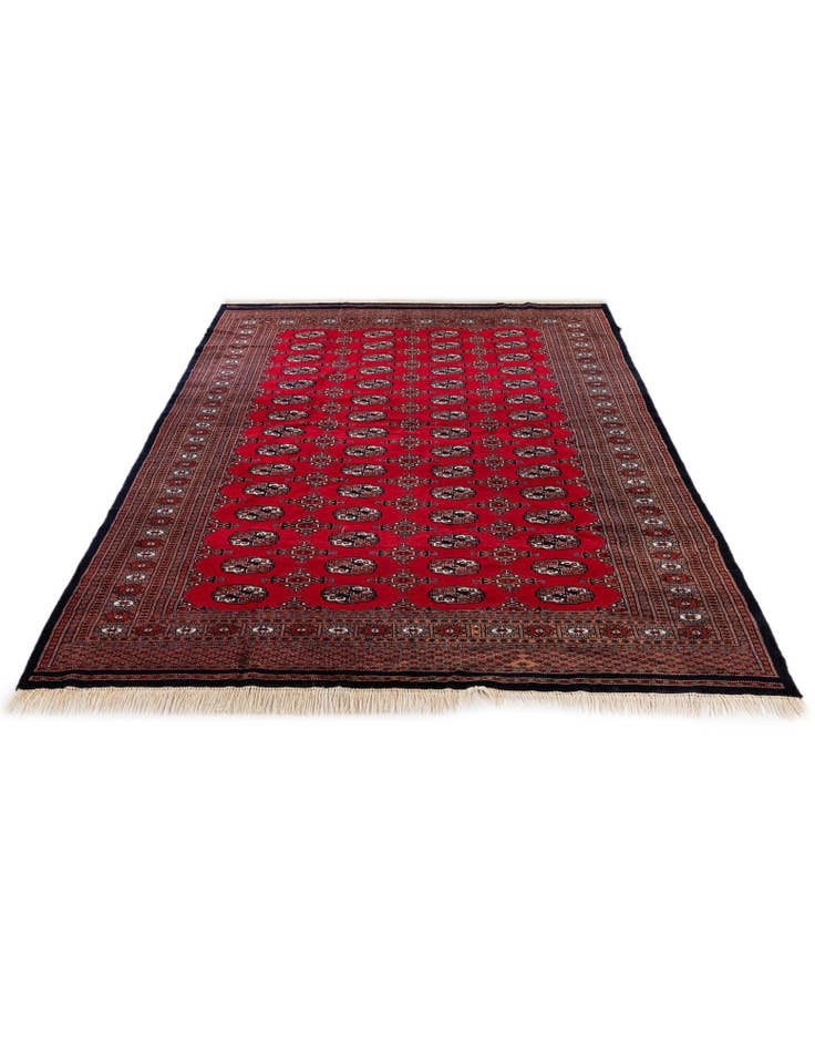 Detail image of 6' 1 x 8' 7 Hand Knotted Torkaman Persian Wool Rug