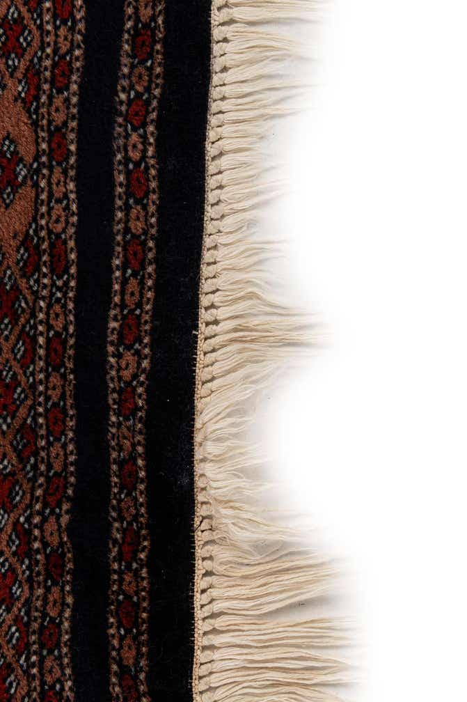 6' 1 x 8' 7 Hand Knotted Torkaman Persian Wool Rug