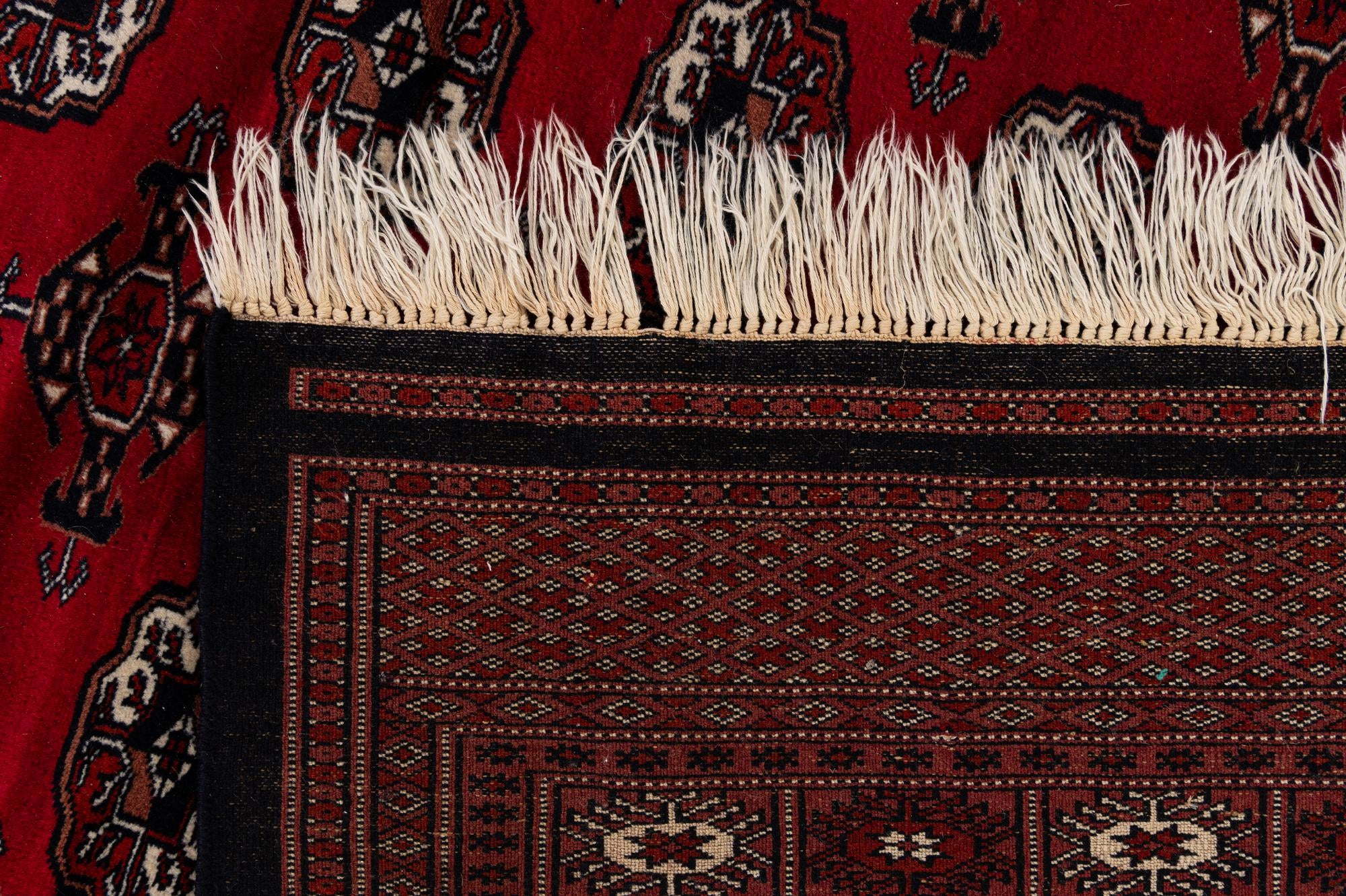 6' 1 x 8' 7 Hand Knotted Torkaman Persian Wool Rug