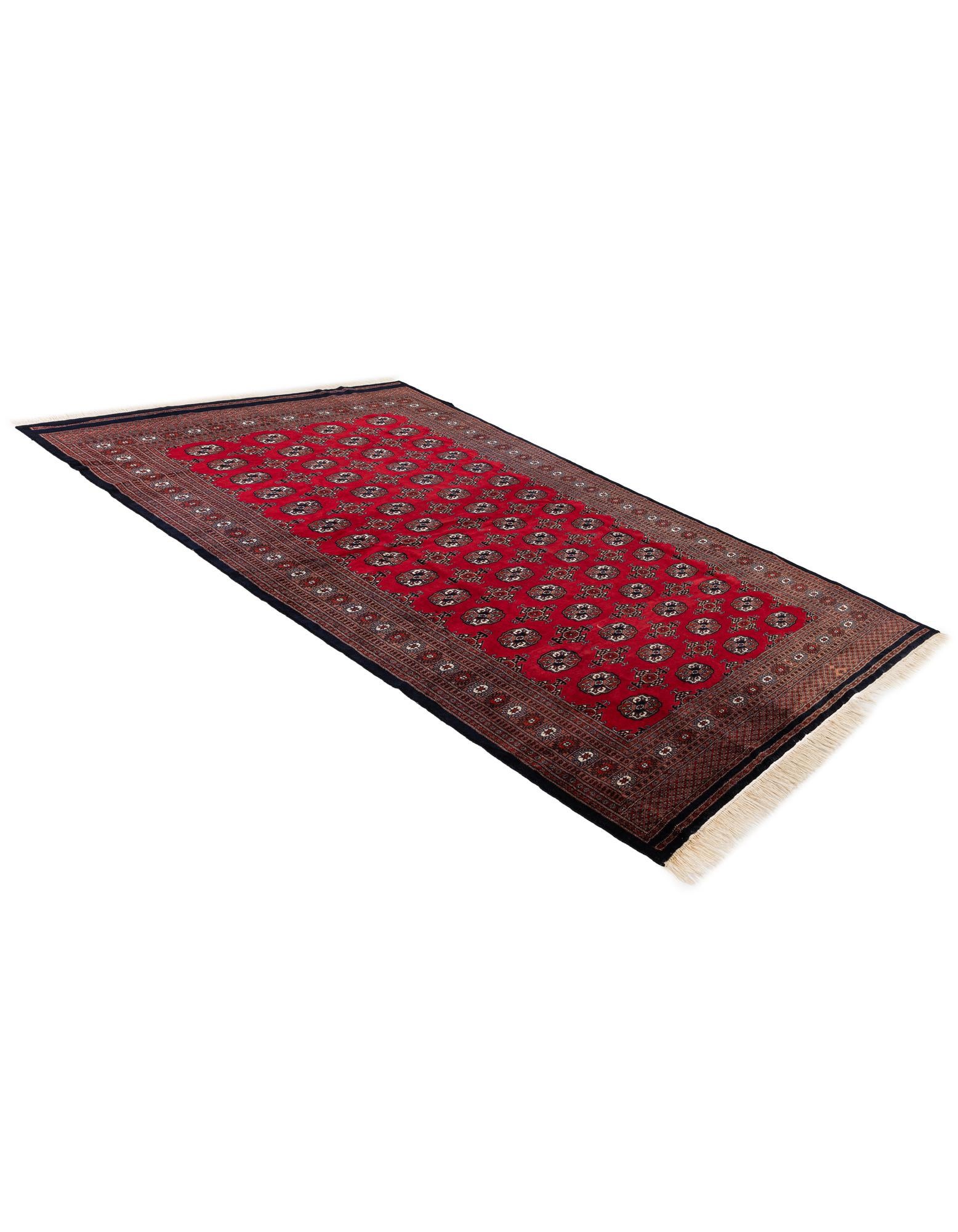 6' 1 x 8' 7 Hand Knotted Torkaman Persian Wool Rug