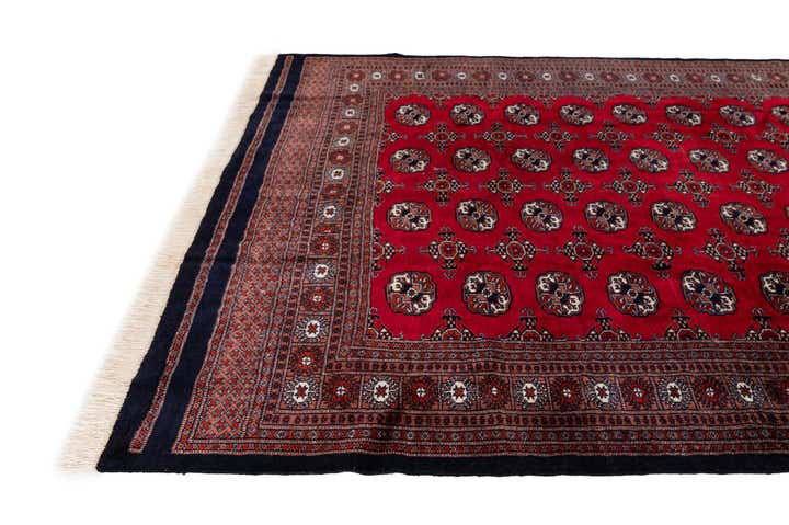 6' 1 x 8' 7 Hand Knotted Torkaman Persian Wool Rug