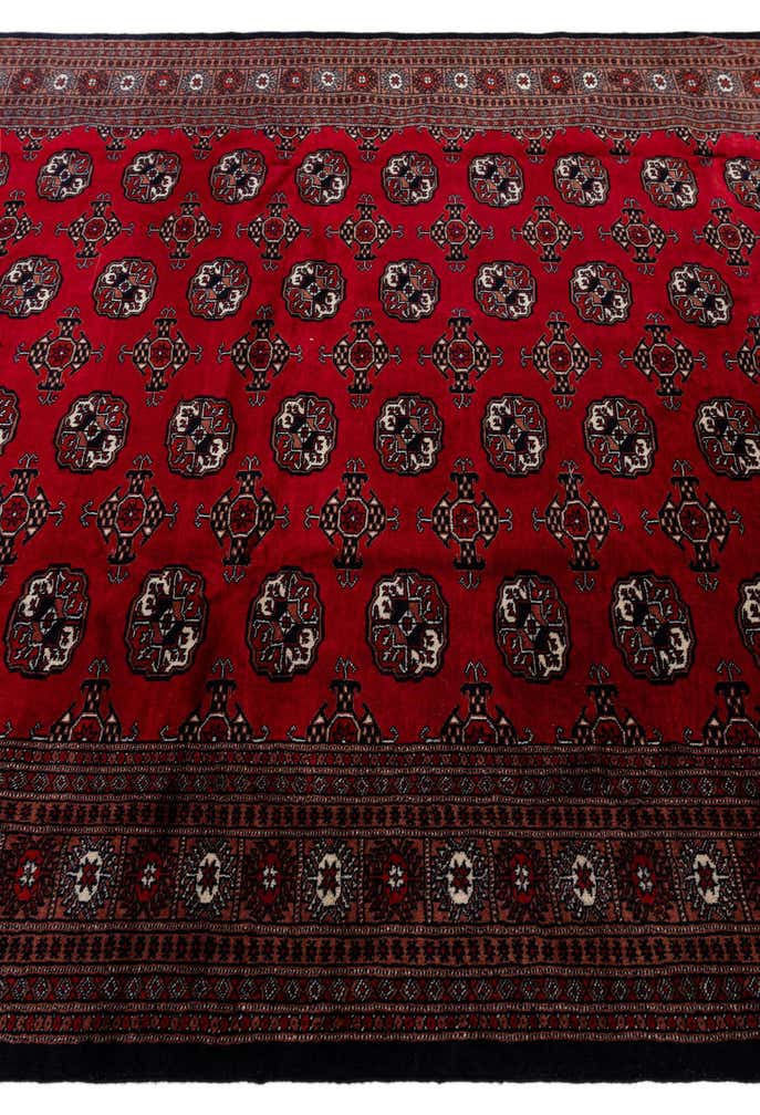 6' 1 x 8' 7 Hand Knotted Torkaman Persian Wool Rug