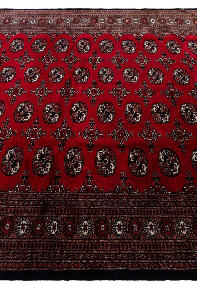 Detail image of 6' 1 x 8' 7 Hand Knotted Torkaman Persian Wool Rug