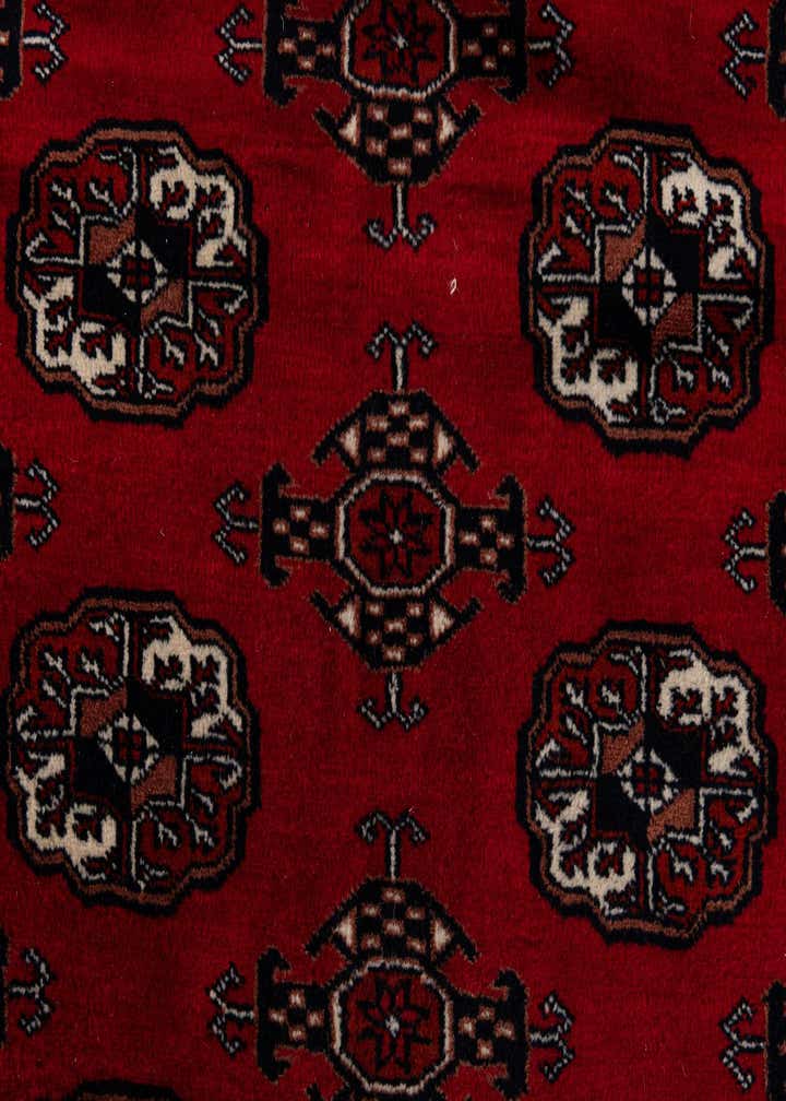 6' 1 x 8' 7 Hand Knotted Torkaman Persian Wool Rug