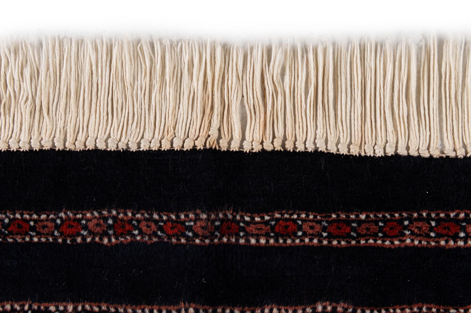 6' 1 x 8' 7 Hand Knotted Torkaman Persian Wool Rug