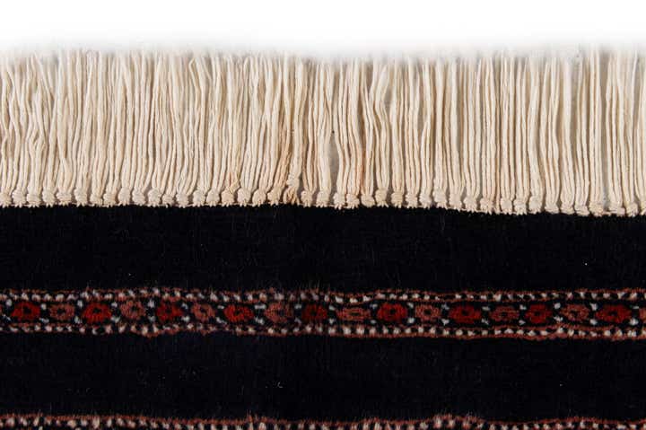 6' 1 x 8' 7 Hand Knotted Torkaman Persian Wool Rug