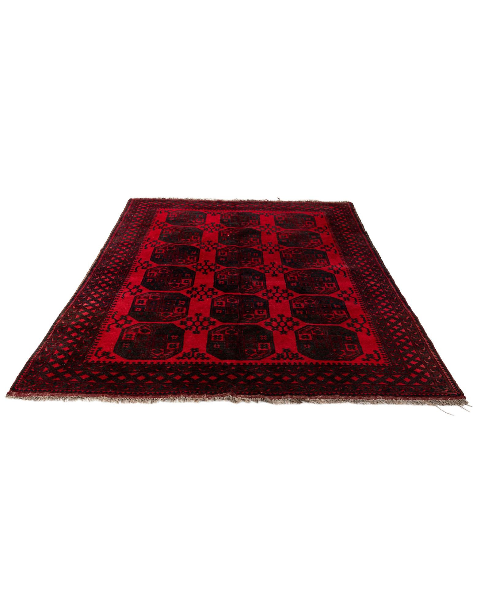 7' 5 x 9' 7 Hand Knotted Torkaman Persian Wool Rug