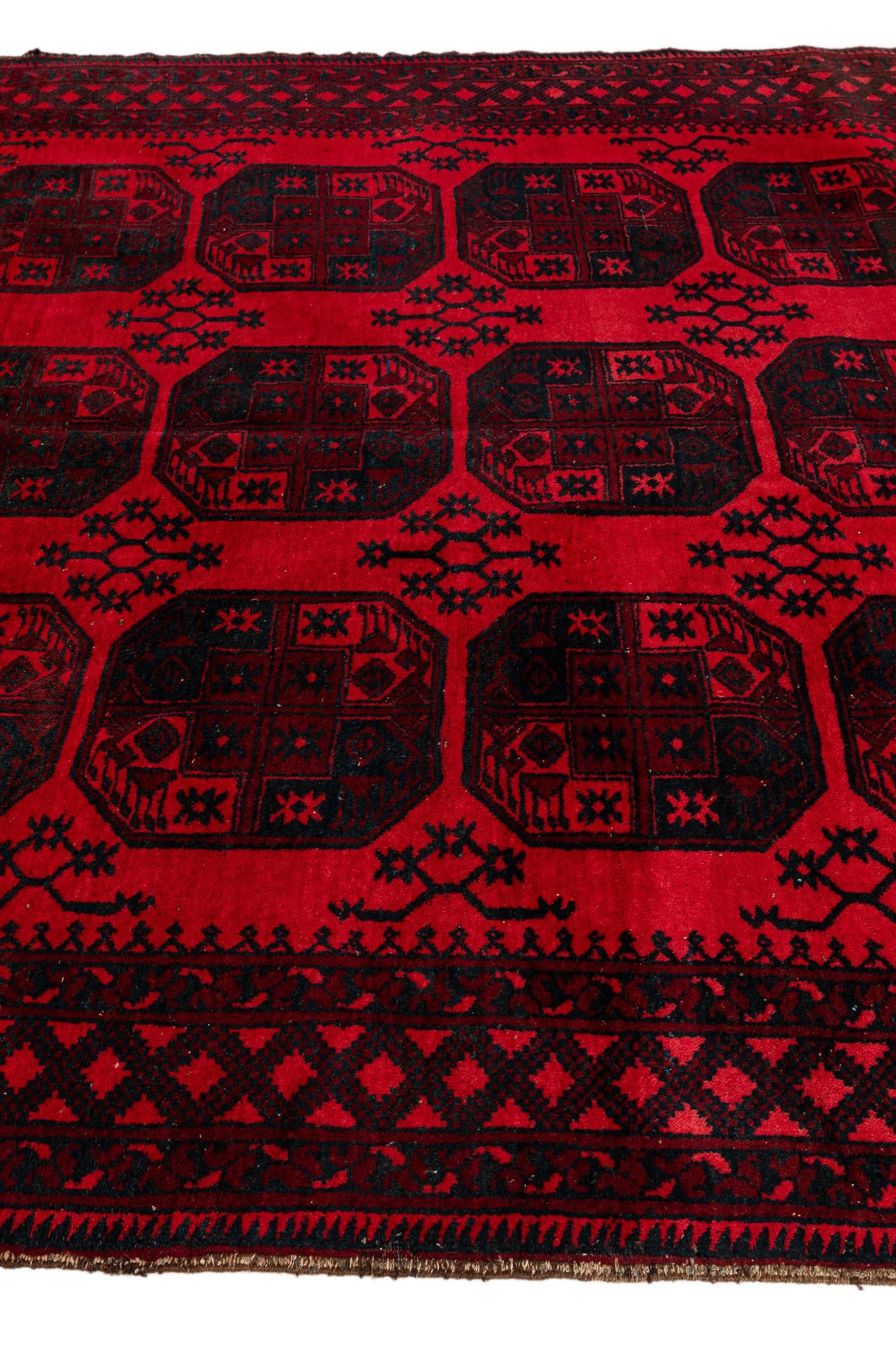 7' 5 x 9' 7 Hand Knotted Torkaman Persian Wool Rug