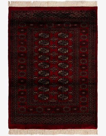 4' 3 x 5' 8 Hand Knotted Torkaman Persian Wool Rug