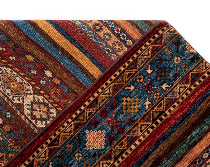 Detail image of 5' 8 x 8' 2 Torkman Wool Rug