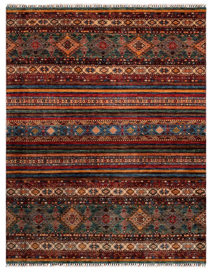 Detail image of 5' 8 x 8' 2 Torkman Wool Rug