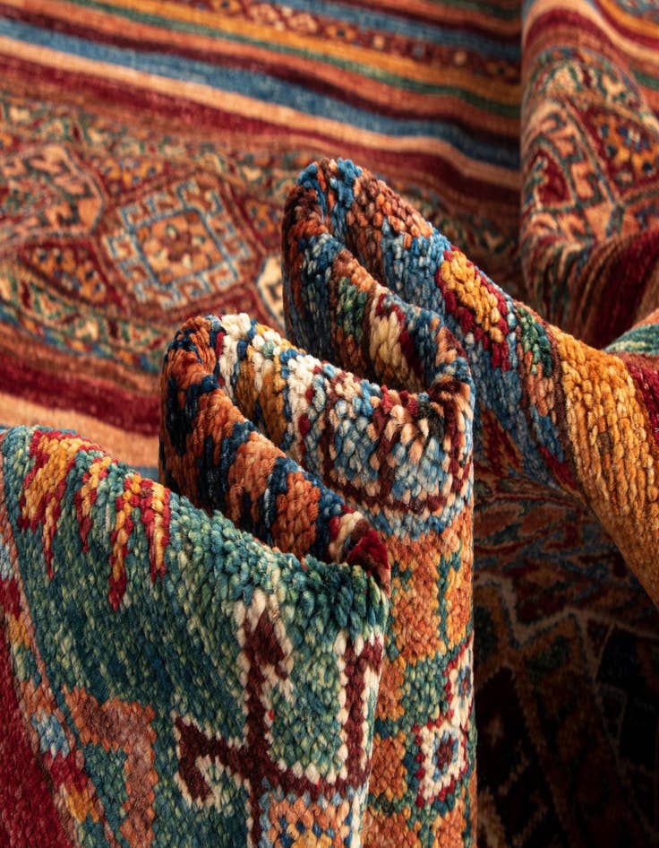 Detail image of 5' 8 x 8' Torkman Wool Rug