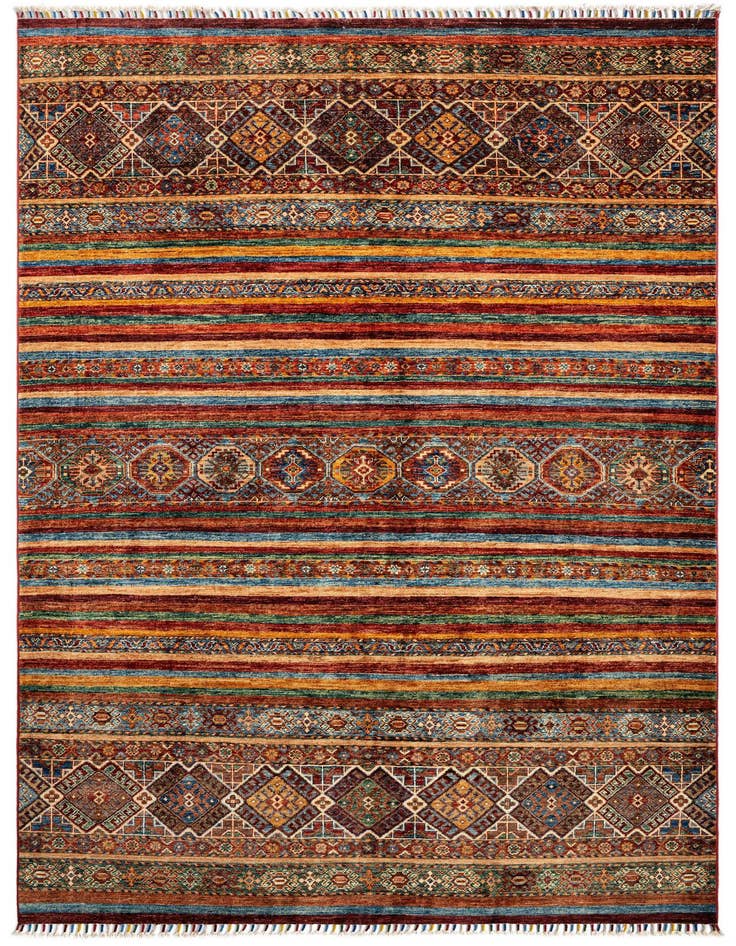 Detail image of 5' 10 x 8' 5 Torkman Wool Rug
