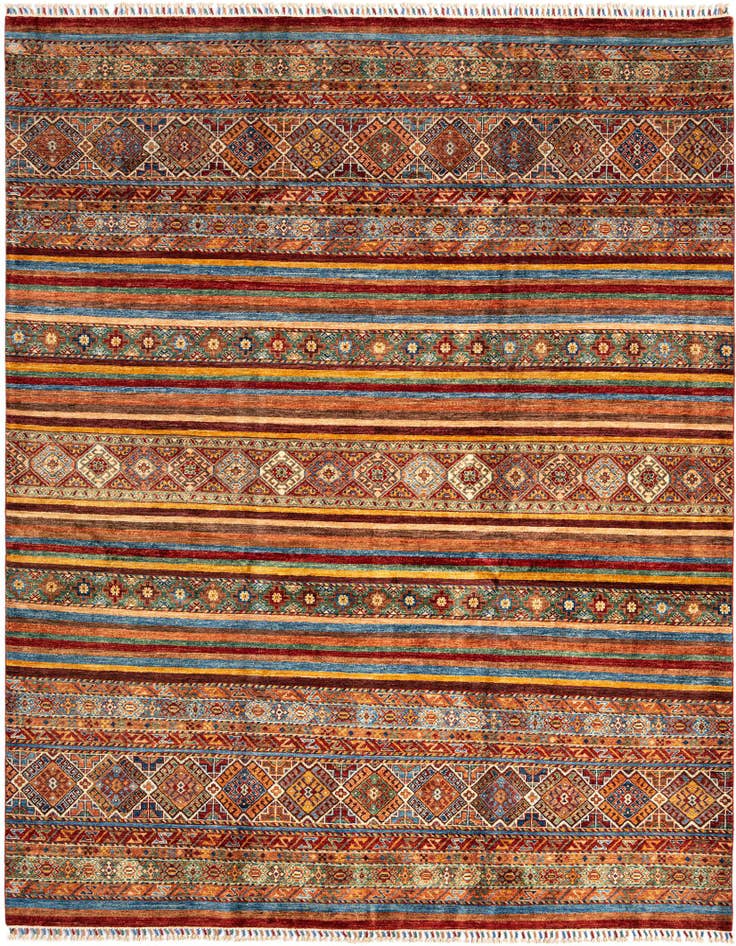 Detail image of 8' 1 x 9' 9 Torkman Wool Rug