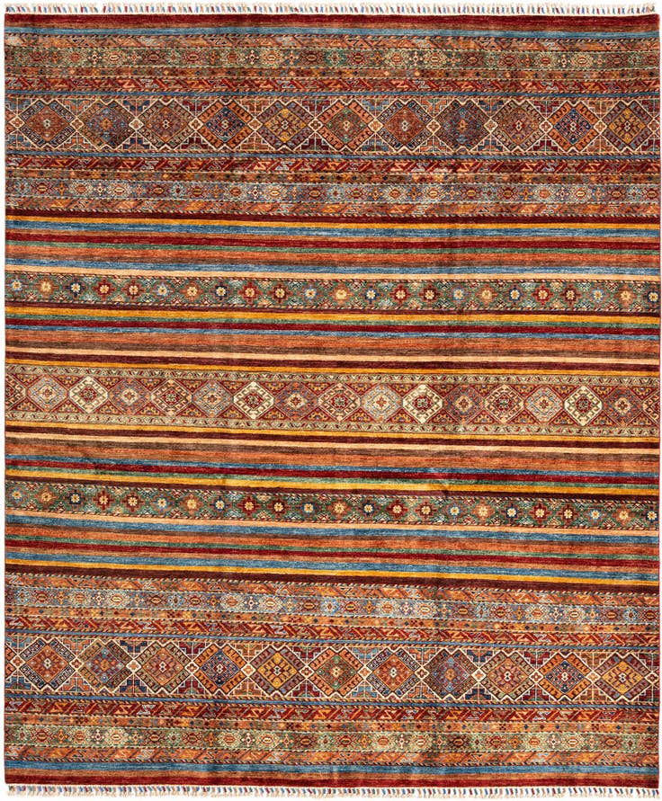 Detail image of 8' 1 x 9' 9 Torkman Wool Rug