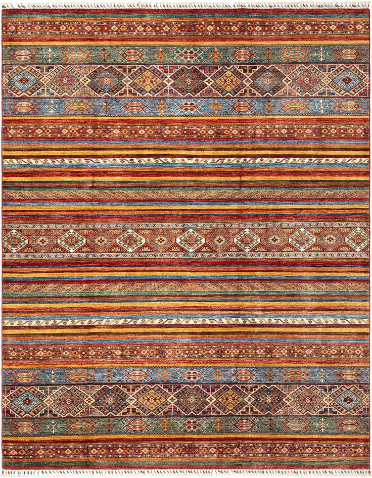 Detail image of 6' 8 x 10' 1 Torkman Wool Rug