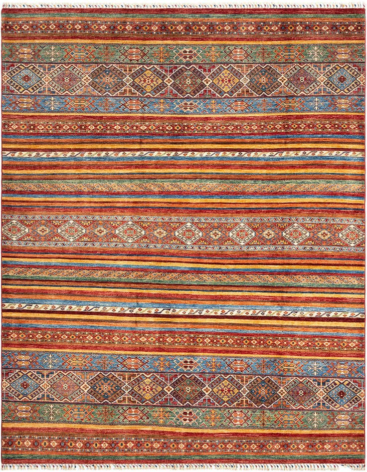 Detail image of 6' 9 x 9' 8 Torkman Wool Rug