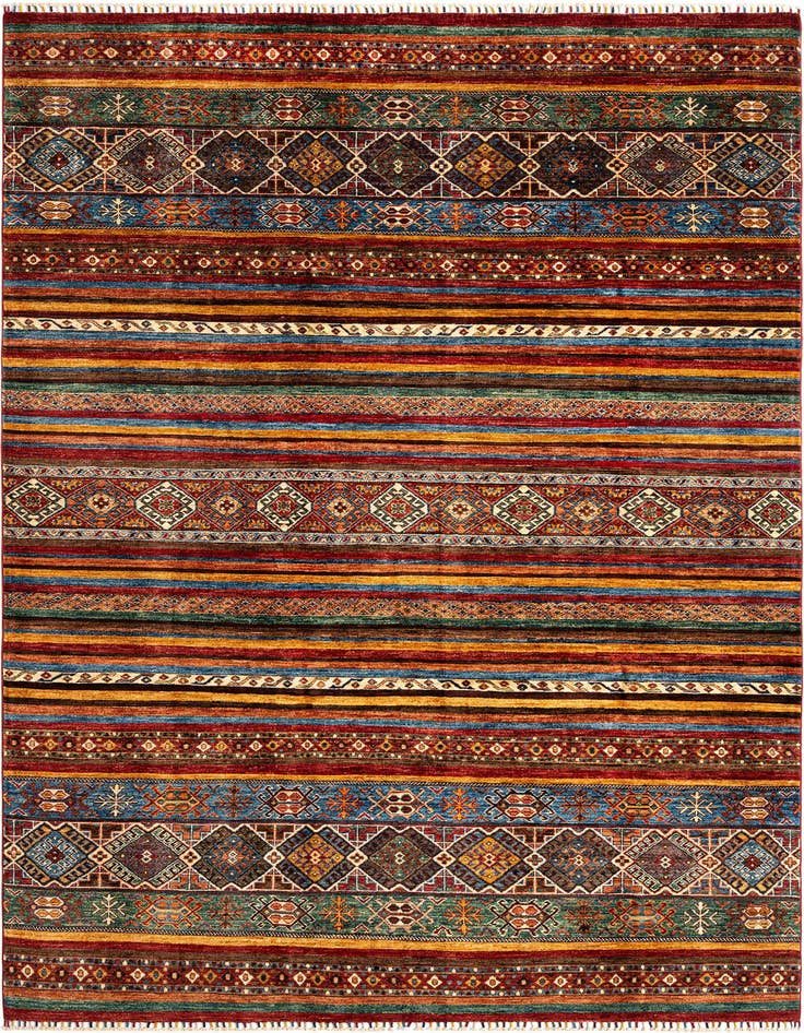 Detail image of 6' 9 x 9' 9 Torkman Wool Rug