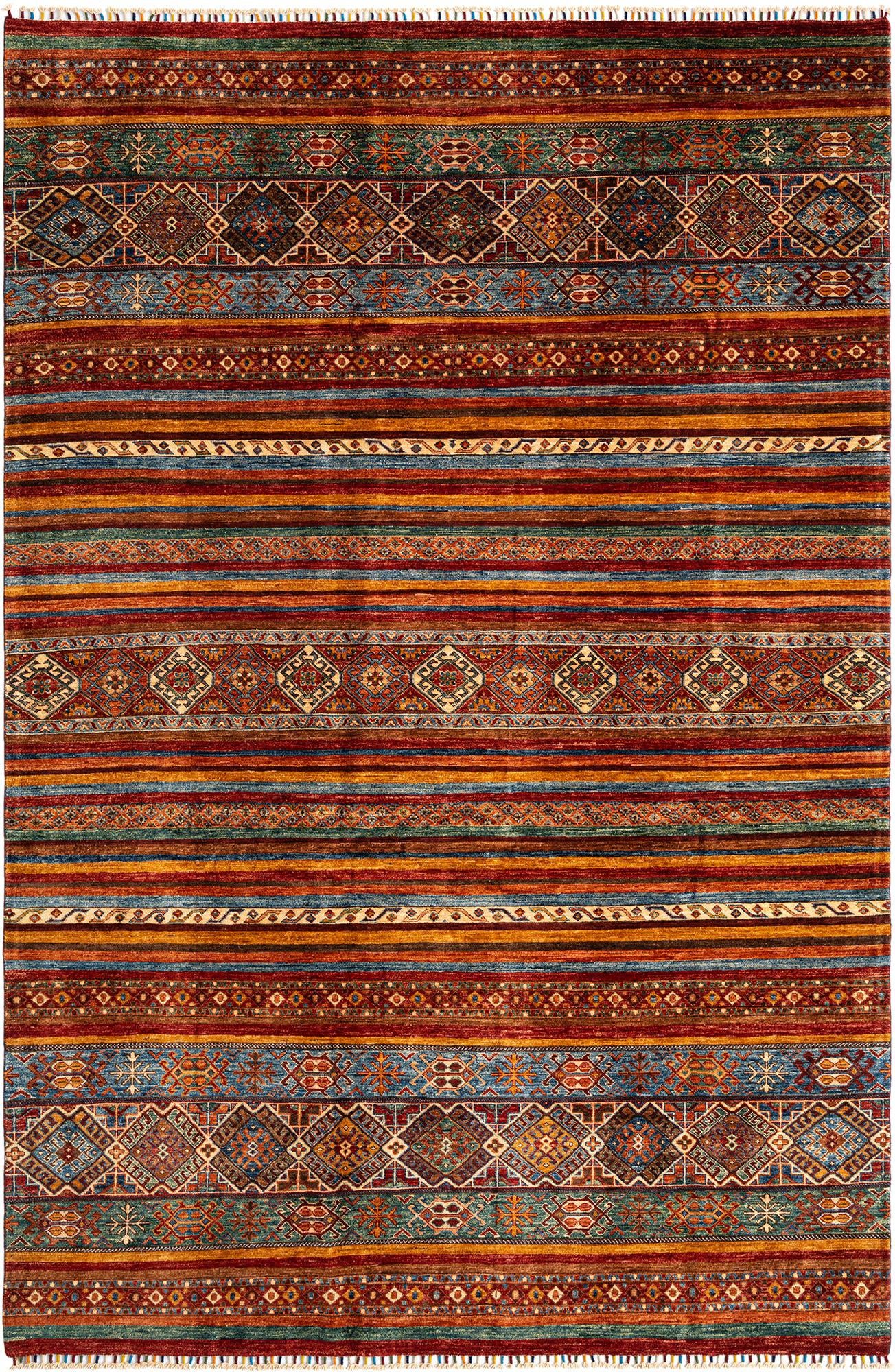 6' 7 x 10' Torkman Wool Rug