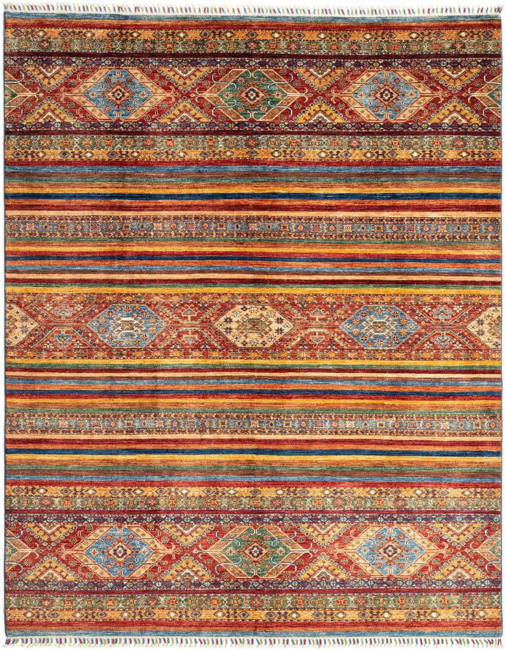 Detail image of 6' 10 x 9' 8 Torkman Wool Rug
