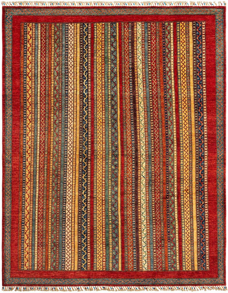 Detail image of 6' 8 x 9' 7 Torkman Wool Rug
