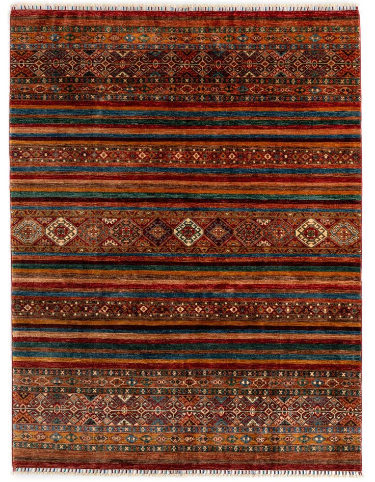 Detail image of 5' 8 x 8' 1 Torkman Wool Rug