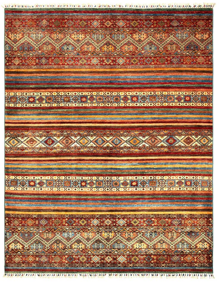 Detail image of 5' 7 x 8' Torkman Wool Rug