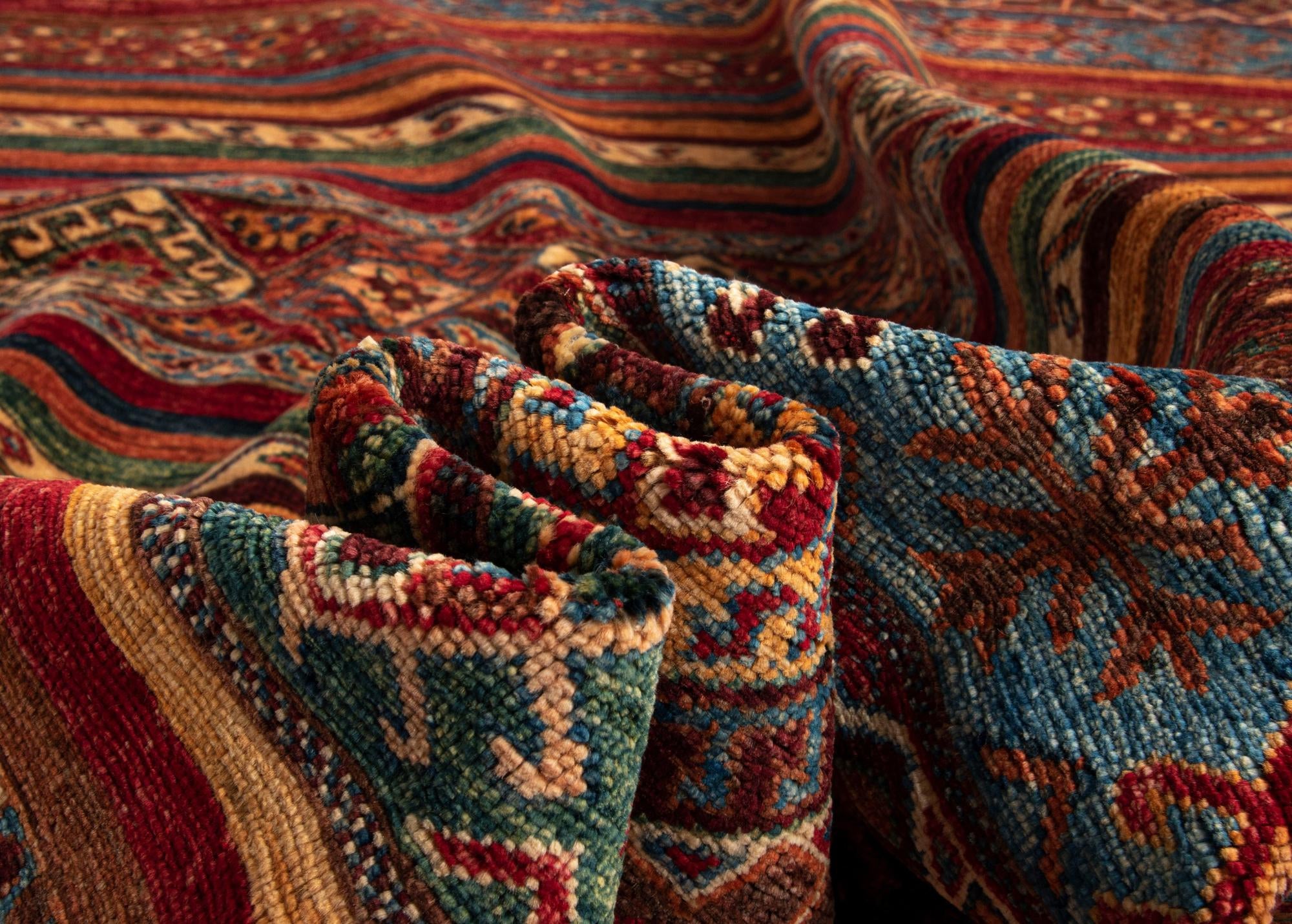 5' 8 x 8' Torkman Wool Rug