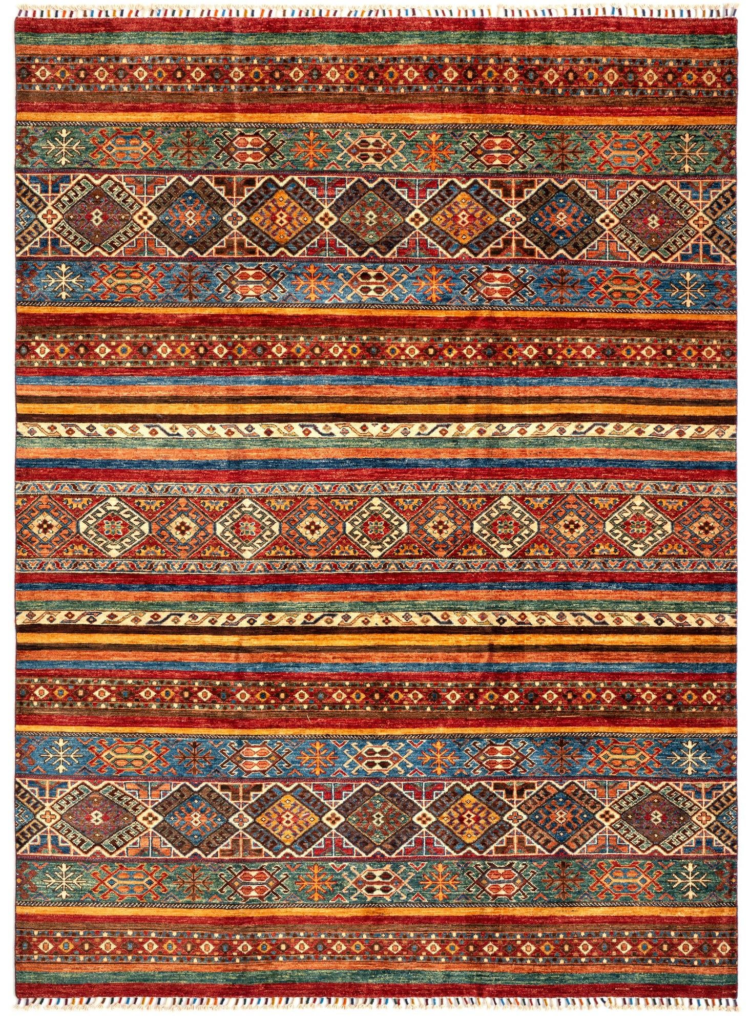5' 8 x 8' Torkman Wool Rug
