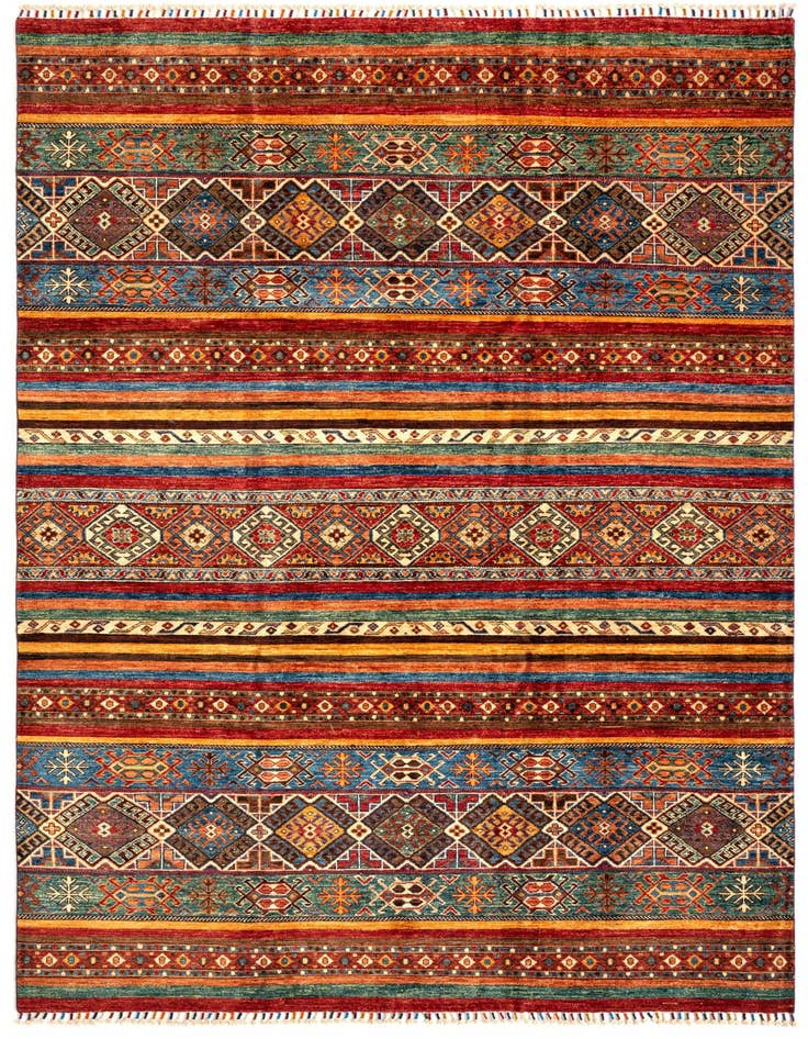 Detail image of 5' 8 x 8' Torkman Wool Rug