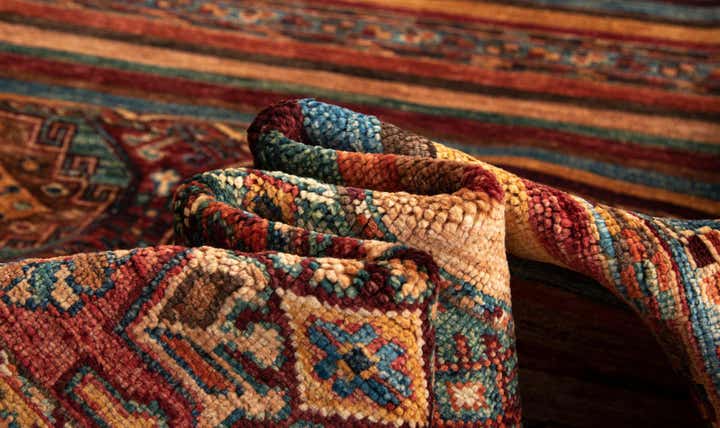 5' 9 x 7' 7 Torkman Wool Rug