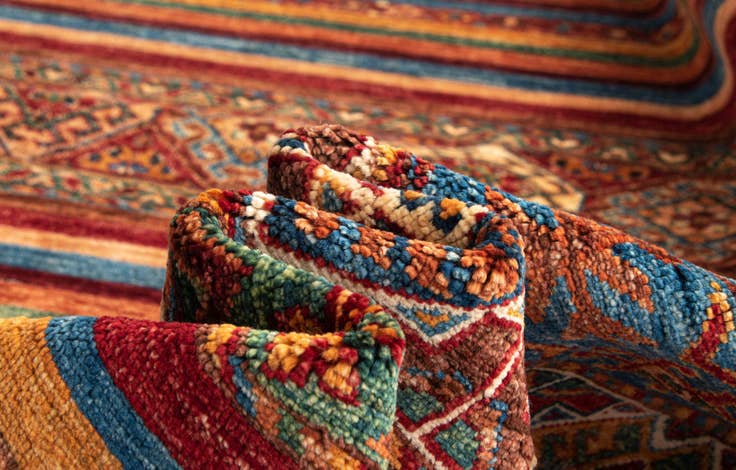 Detail image of 5' 7 x 8' 3 Torkman Wool Rug