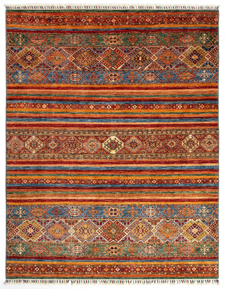 Detail image of 5' 7 x 8' 3 Torkman Wool Rug