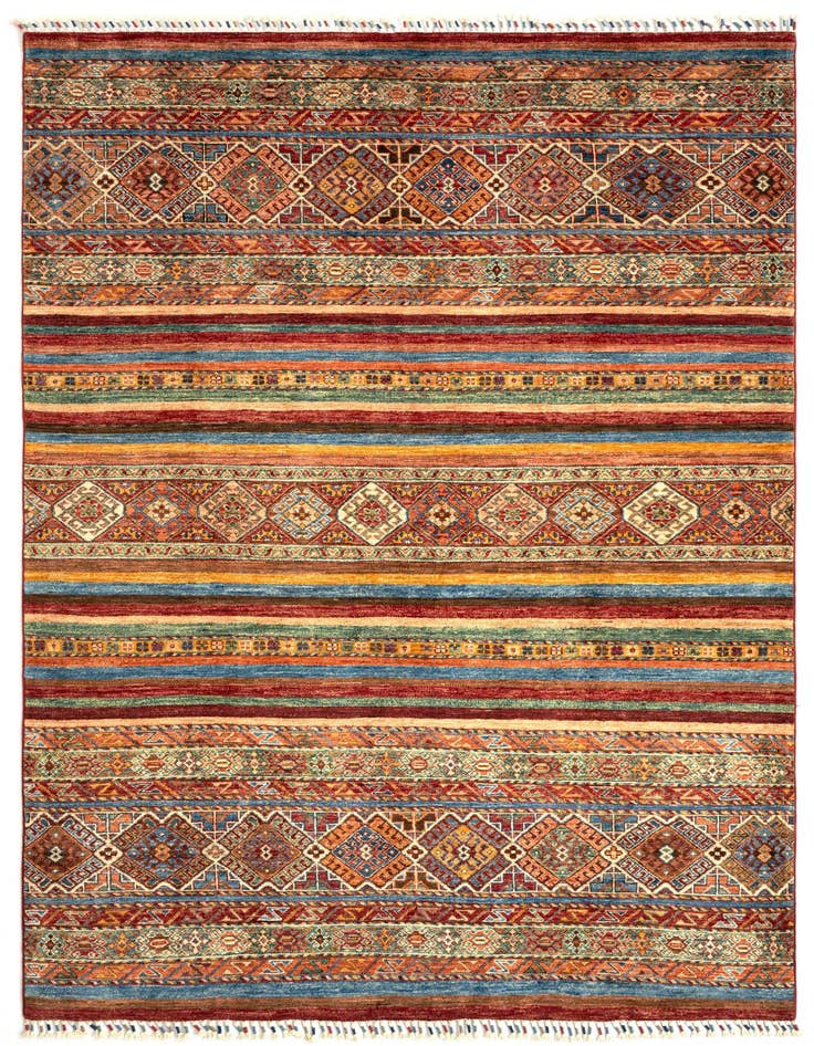 Detail image of 5' 7 x 8' Torkman Wool Rug