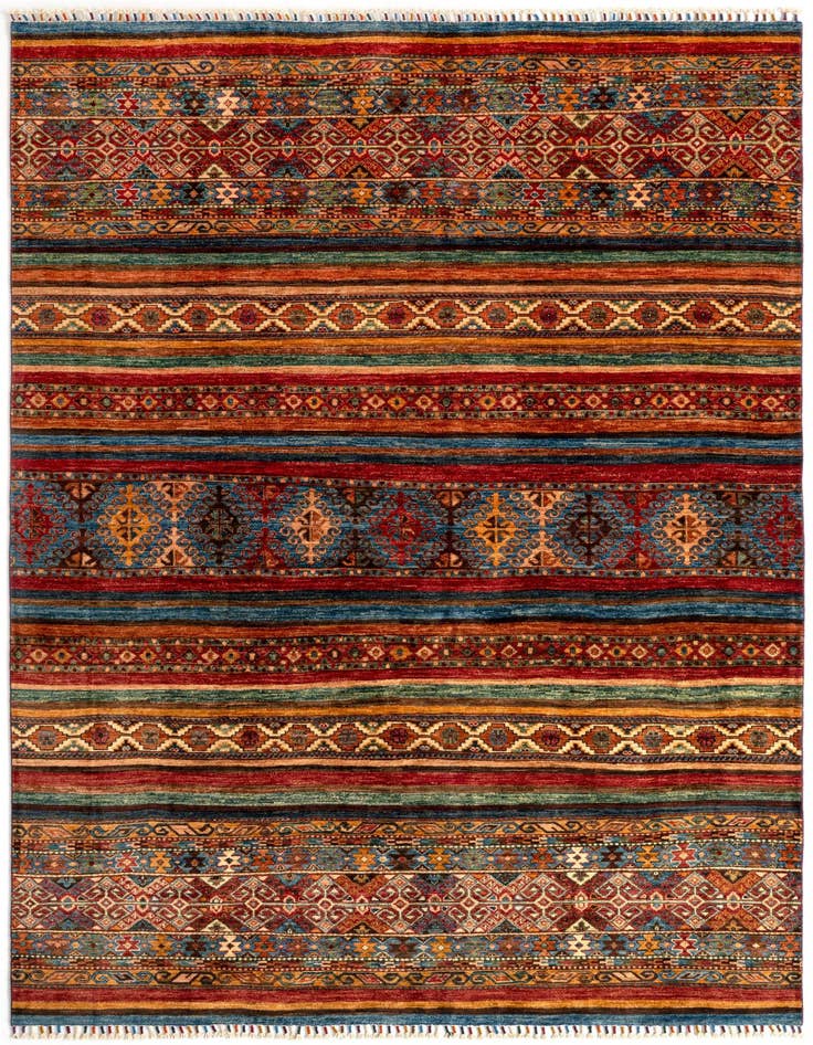 Detail image of 5' 8 x 8' Torkman Wool Rug