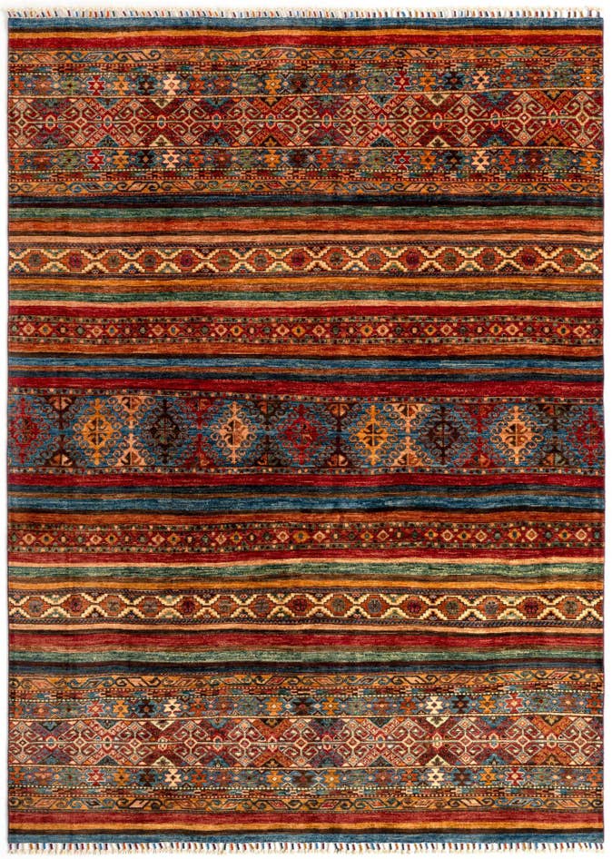Detail image of 5' 8 x 8' Torkman Wool Rug