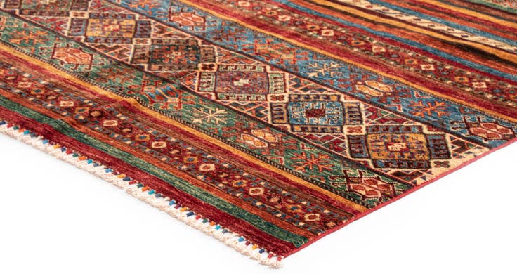 Detailfoto van 250cm x 290cm Torkman Wol Vloerkleed