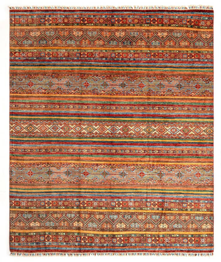 Detail image of 8' 3 x 9' 8 Torkman Wool Rug